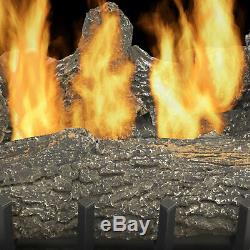 Savannah Oak 18in Vent-Free Natural Gas Fireplace Logs US