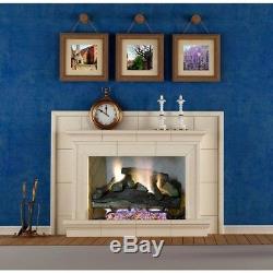 Savannah Oak 24 in. Vent-Free Natural Gas Fireplace Logs with Remote By Emberglow