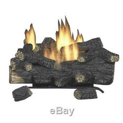 Savannah Oak Vent-Free Fireplace Logs 30 Natural Gas Realistic Fire With Remote