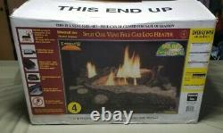 Split Oak Emberglow Gas Log Vent Free with Burner and Logs Made in USA