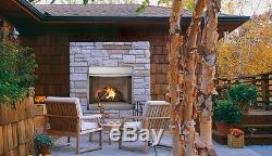Superior's VRE4342ZEN Natural White Stacked Outdoor Vent-Free Gas Fireplace 42