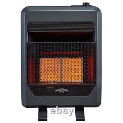 T-Stat Control 20,000 BTU Vent Free Natural Gas Infrared Gas Space Heater With B