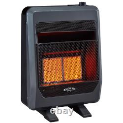 T-Stat Control 20,000 BTU Vent Free Natural Gas Infrared Gas Space Heater With B