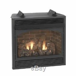 Vail 32 Thermostat Control Vent-Free Fireplace with Blower NG