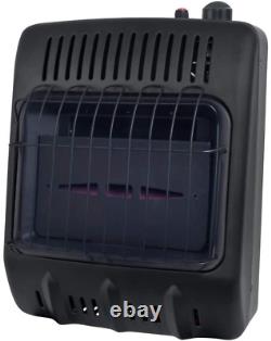 Vent-Free 10,000 BTU Blue Flame Propane Icehouse Heater Black Multi