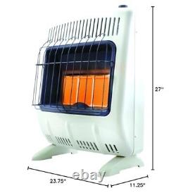 Vent-Free 20000 BTU Radiant Natural Gas Heater MultiWhite