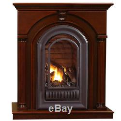 Vent Free Gas Fireplace Hearth Sense Mantle Included Natural Gas 20,000BTU