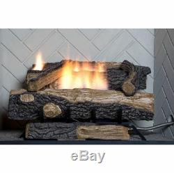 Vent Free Gas Fireplace Log Set Decorative Fire Heater Natural Efficient Burner