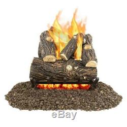Vented Gas Fireplace Logs Set 18 Natural Vent Free Fire Place Insert Realistic