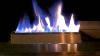 Ventless Gas Glass Fire Stainless Steel Fireplace And Blue Glass