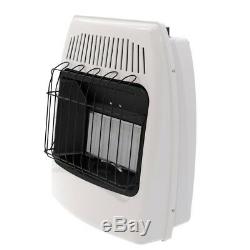 Wall Heater 18,000 BTU Infrared Vent Free Natural Gas Indoor Mounted Mount White