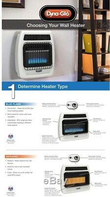 Wall Heater Gas 30000 BTU Natural Vent Free Infrared Thermostatic Surface Mount