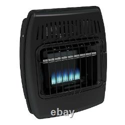 Wall Heater Liquid Propane 10000 BTU Blue Flame Vent Free Indoor Heating Black