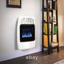 Wall Heater Natural Gas Blue Flame Technology Vent Free 20000BTU Adjustable Heat
