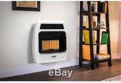 Wall Heater Natural Gas Infrared Vent Free Thermostatic 18,000 BTU Home Heating
